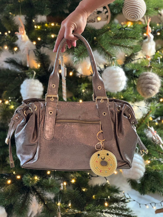 Sac Cuir Taupe Bronze