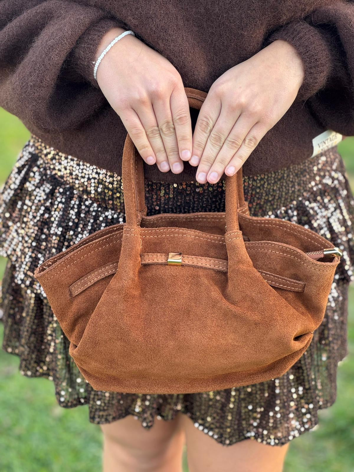 Sac Cuir Suédine Camel