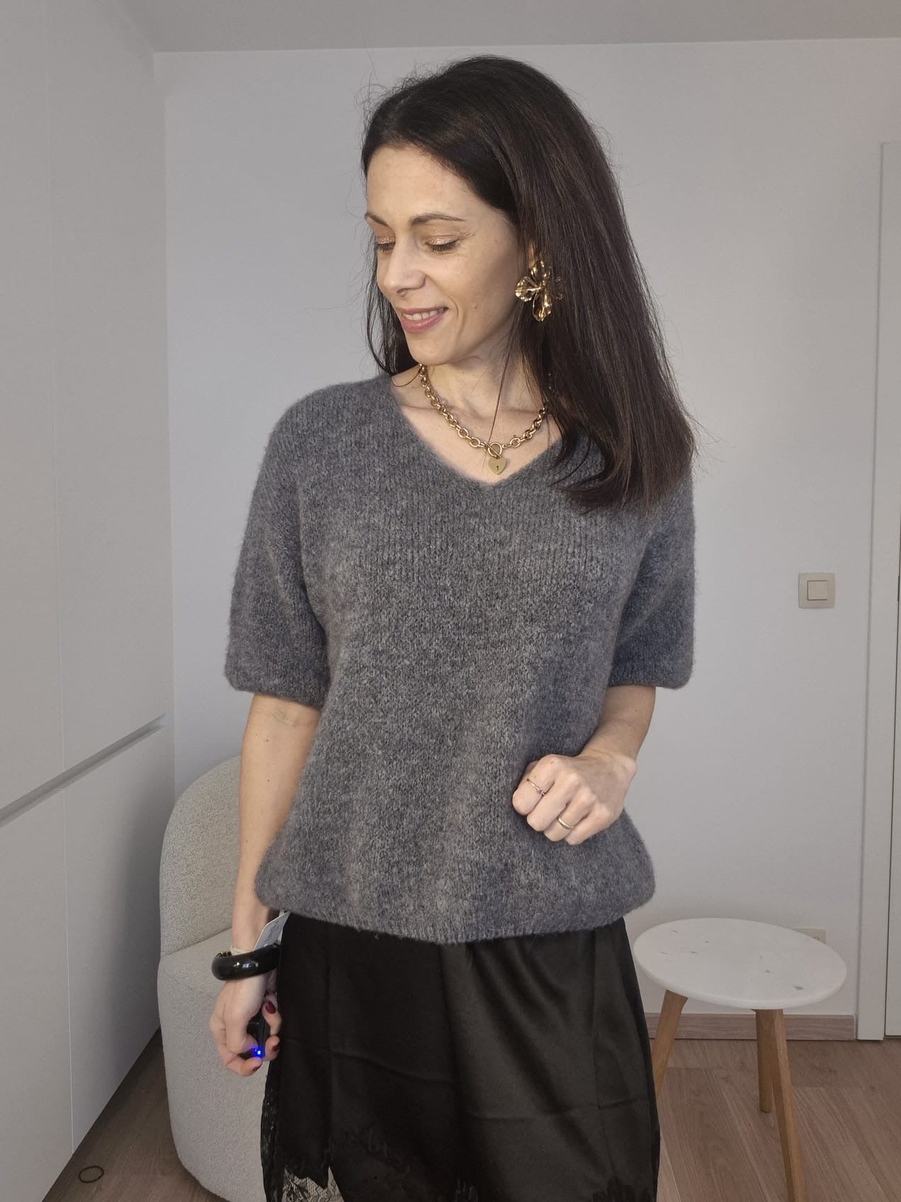 Pull à manches courtes