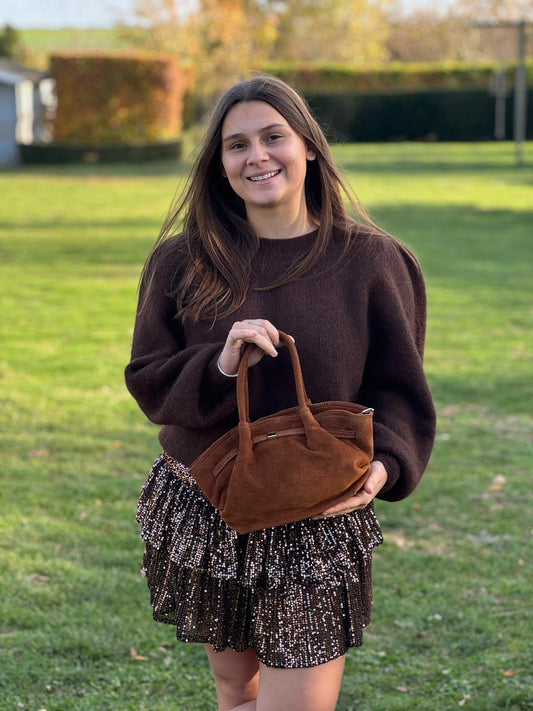 Sac Cuir Suédine Camel