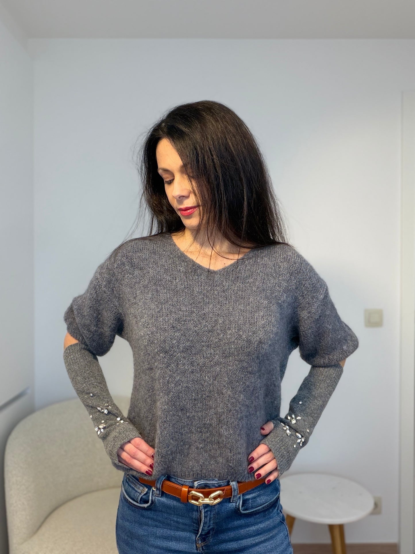 Pull à manches courtes